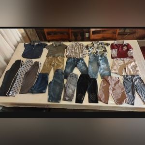 😍 18 Pcs Boys Clothes Bundle Mixed Sizes (Everything Is Clean).
